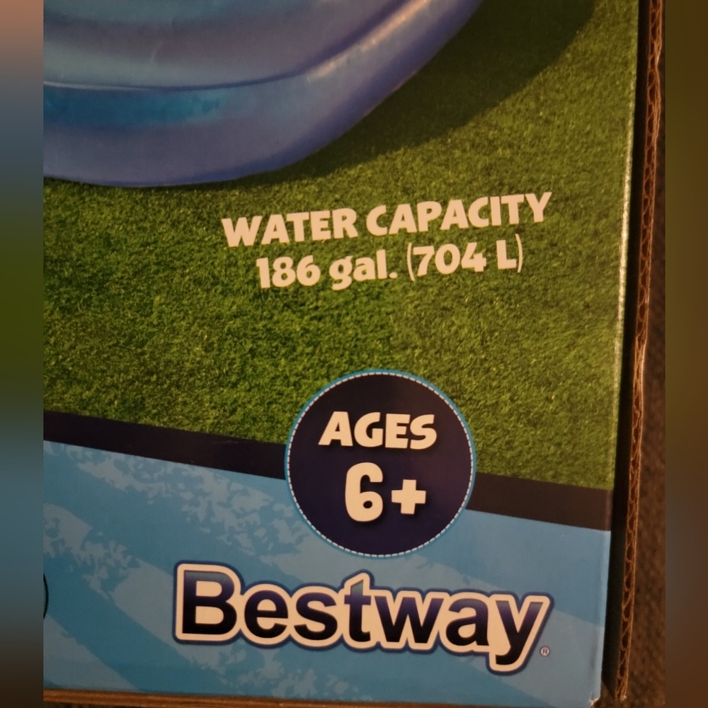 Bestway H2O Go! Swimming Pool Blue Rectangular Inflatable Approx 8.5ftx5.5x18in - Picture 3 of 4